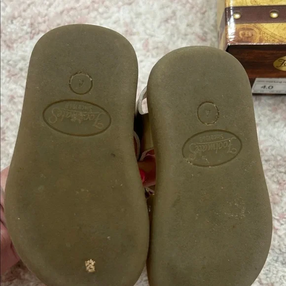 Gold Footmates Sandals with Buckle Straps - Picture 4 of 5